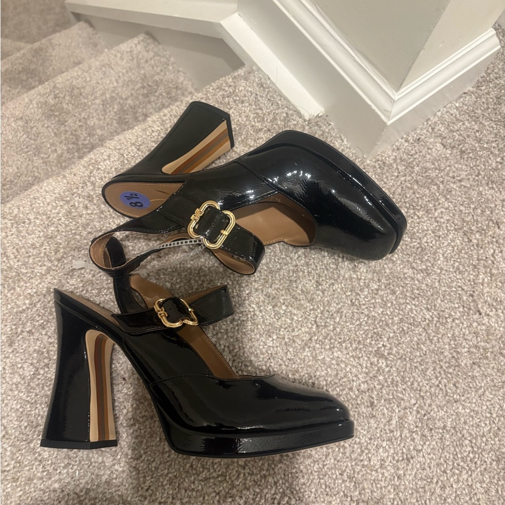 Sam Edelman Black Patent Leather Heels